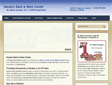 Tablet Screenshot of decaturbackandneck.com